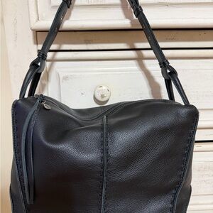 The Sak, Los Feliz Medium Hobo Black Pebbled Leather Shoulder Bag